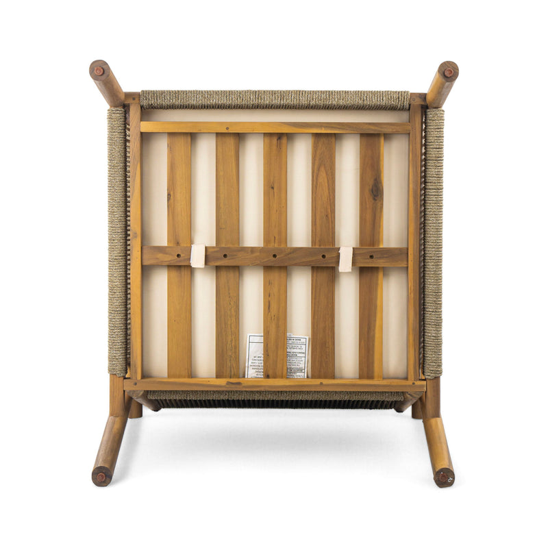 Modern Outdoor Woven Lounge Chair With Solid Frame And Cushions - R&R Furniture Gallery (Fountain Valley, CA)