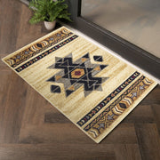 Tribes - 5'3" X 7'3" Southwest Area Rug Polypropylene - Cream - R&R Furniture Gallery (Fountain Valley, CA)