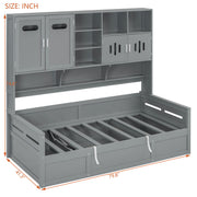 Daybed With All-In-One Cabinet And Shelf - R&R Furniture Gallery (Fountain Valley, CA)