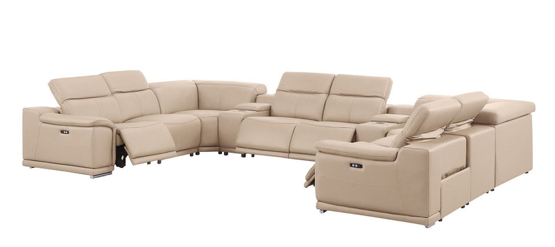 2679 - 10-Piece U-Shaped Power Reclining Sectional In Genuine Leather (4 Recliners)