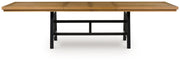 Galliden - Rectangular Dining Room Extension Table - Black / Brown - R&R Furniture Gallery (Fountain Valley, CA)