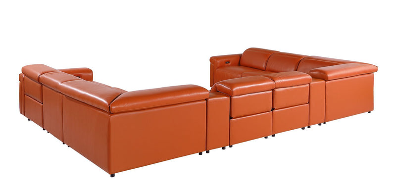 1126 - 10-Piece U-Shaped Sectional Sofa In With 4 Power Recliners & Power Headrests