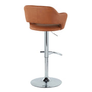 Set of 2 Lumi Source Margarite contemporary adjustable barstools with swivel and rounded T-footrest, featuring modern design and comfortable seating.