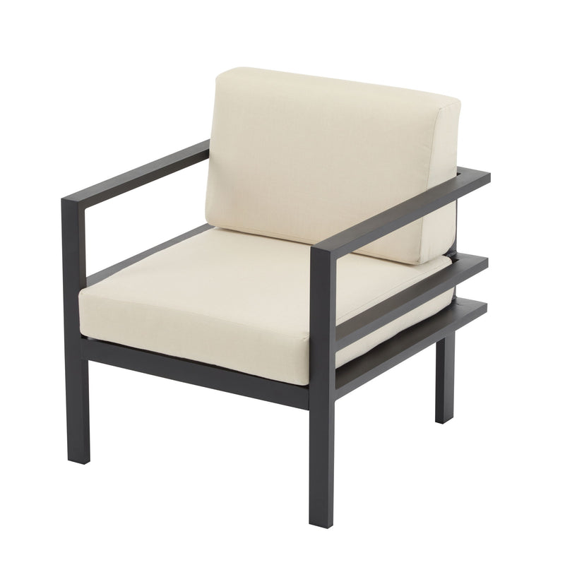 Modern Outdoor Lounge Chair With Aluminum Frame And Weather Resistant Cushions - R&R Furniture Gallery (Fountain Valley, CA)