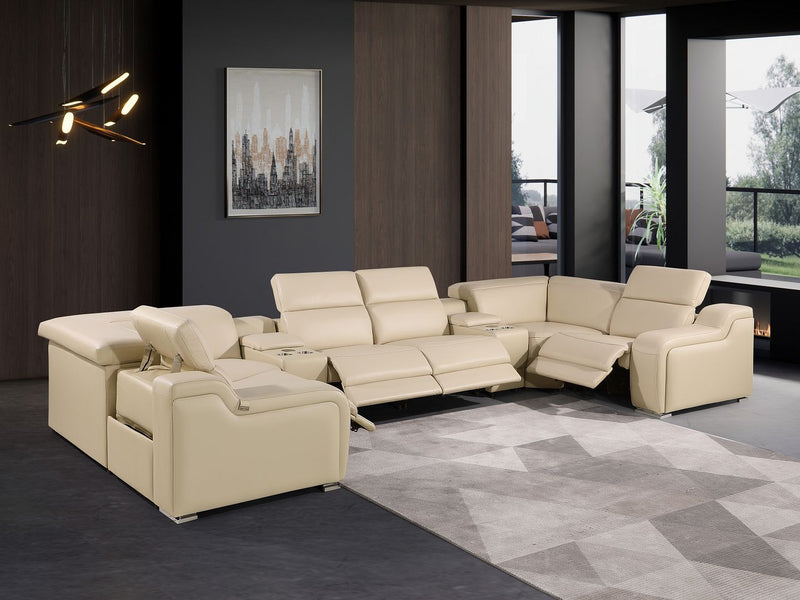 1116 - 8-Piece U-Shaped Sectional Sofa In With 4 Power Recliners & Power Headrest