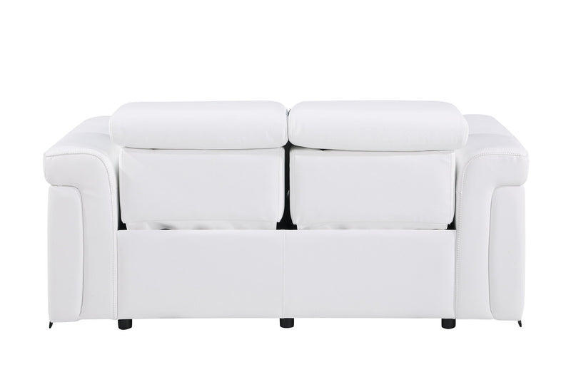 1126 - Top Grain Power Reclining Italian Leather Loveseat - R&R Furniture Gallery (Fountain Valley, CA)