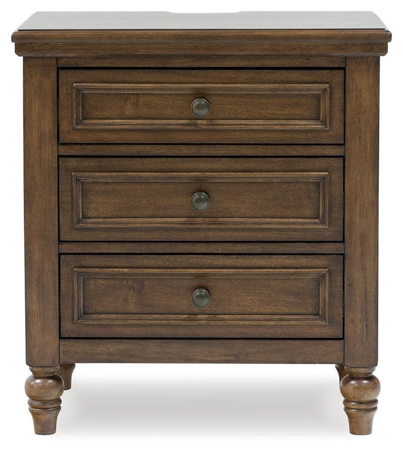 Sturlayne - Three Drawer Night Stand - Brown - R&R Furniture Gallery (Fountain Valley, CA)