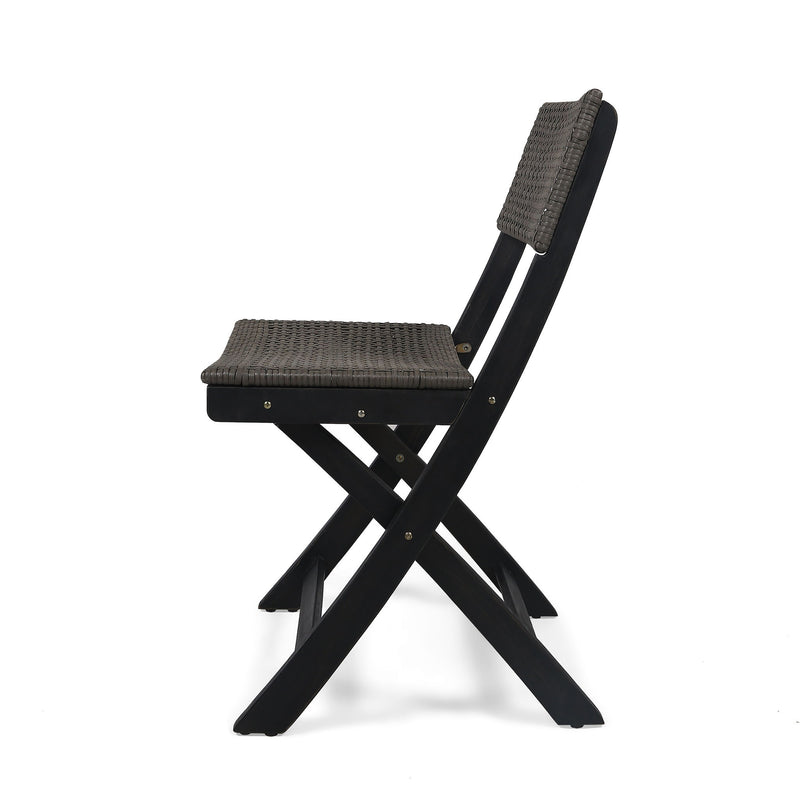 Bistro Foldable Chair With Wicker Backrest - R&R Furniture Gallery (Fountain Valley, CA)