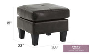 Upholstered casual ottoman by Glory Furniture in stylish space, showcasing soft fabric and modern design for versatile seating or decor.