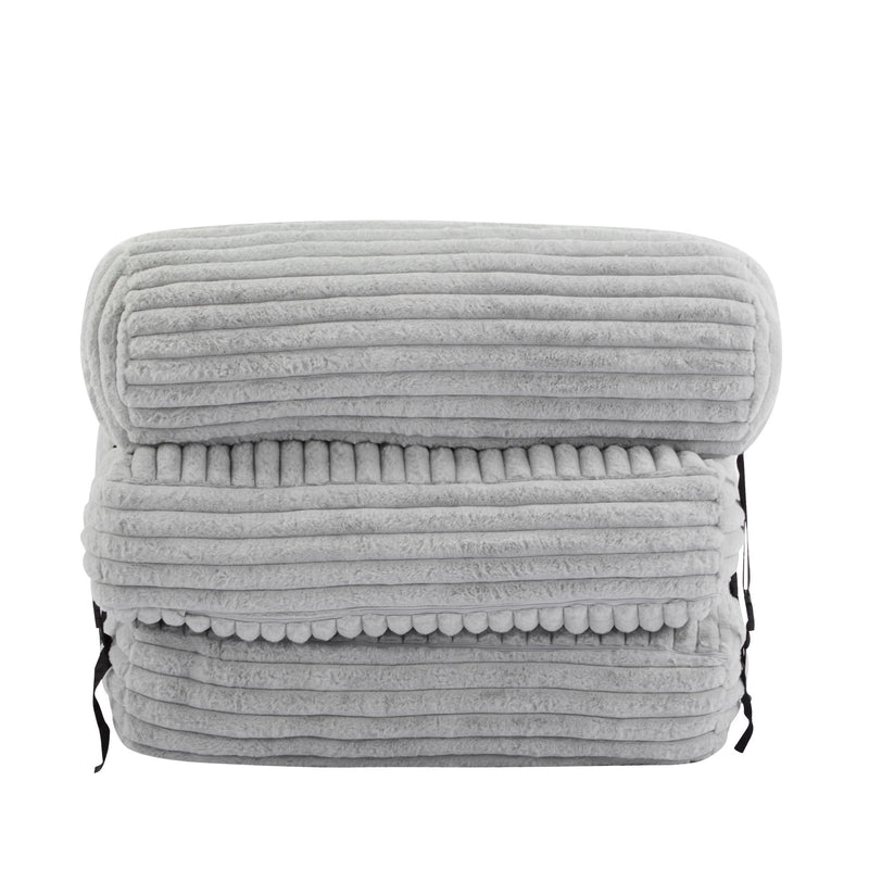 Latina - Indoor Foldbable Bean Bag Lounge Chair - Light Gray