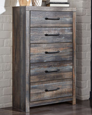 Drystan - Five Drawer Chest - Brown / Beige - R&R Furniture Gallery (Fountain Valley, CA)