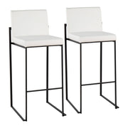 Lumi Source Fuji high back contemporary barstool with elegant design, featuring sleek modern style and sturdy construction.