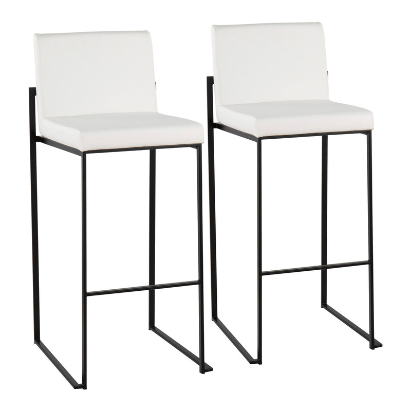 Lumi Source Fuji high back contemporary barstool with elegant design, featuring sleek modern style and sturdy construction.