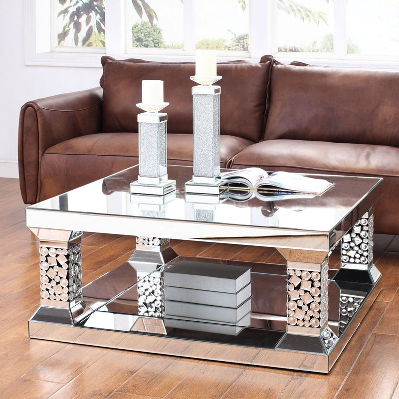 Kachina - Coffee Table - Mirrored & Faux Gems - R&R Furniture Gallery (Fountain Valley, CA)
