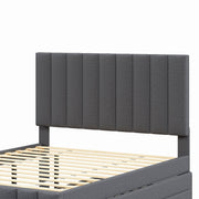 Upholstered Platform Bed With Twin Size Trundle And 3 Drawers - R&R Furniture Gallery (Fountain Valley, CA)