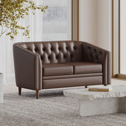 Sophisticated Loveseat With Diamond Stitched Detailing - R&R Furniture Gallery (Fountain Valley, CA)