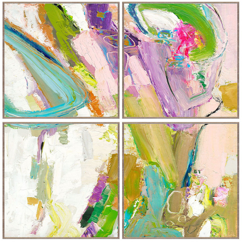 Swoosh - 48" x 48" Painting By Buddy Whitlock (Set of 4) - Champagne - R&R Furniture Gallery (Fountain Valley, CA)