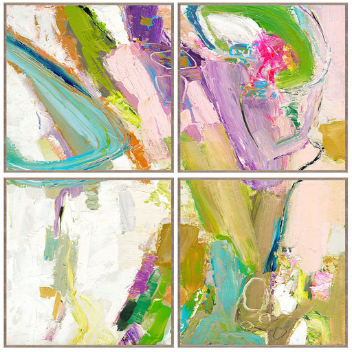 Swoosh - 48" x 48" Painting By Buddy Whitlock (Set of 4) - Champagne - R&R Furniture Gallery (Fountain Valley, CA)