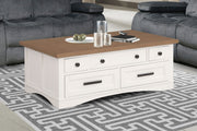 Americana Modern - Cocktail Table With Lift Top - Cotton - R&R Furniture Gallery (Fountain Valley, CA)