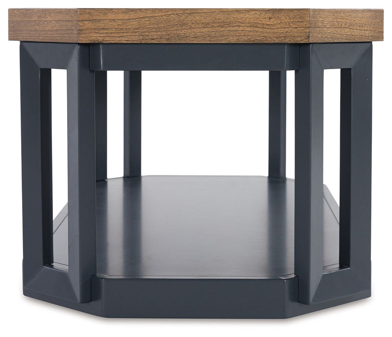 Landocken - Occasional Table Set (Set of 3) - Brown / Blue - R&R Furniture Gallery (Fountain Valley, CA)
