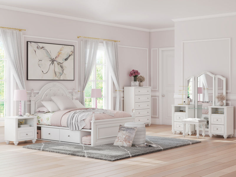 Kozlani - Vanity With Mirror - White - R&R Furniture Gallery (Fountain Valley, CA)