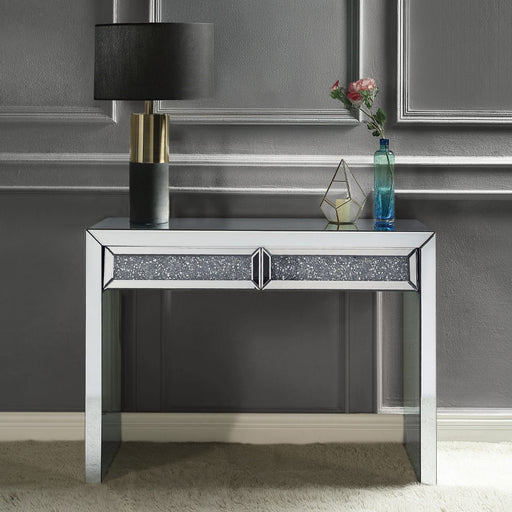 Noralie - Console Table Faux Diamonds - Mirrored - R&R Furniture Gallery (Fountain Valley, CA)