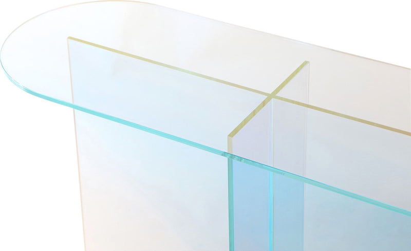Fomo Console Table in Iridescent Glass