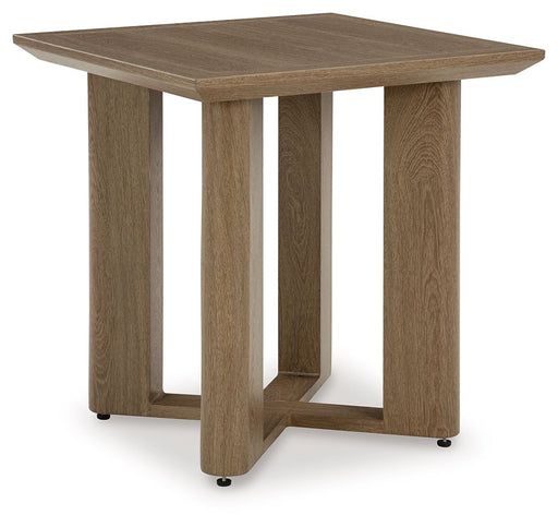 Serene Bay - Square End Table - Dark Brown - R&R Furniture Gallery (Fountain Valley, CA)