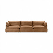 Classic Home Caplan modular sectional sofa in neutral fabric with clean lines and plush cushions for modern living spaces.