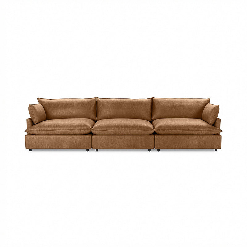 Classic Home Caplan modular sectional sofa in neutral fabric with clean lines and plush cushions for modern living spaces.