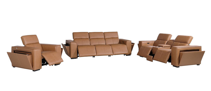 1224 - 7-Piece Modular Power Reclining Sofa, Loveseat & Chair Set In With 6 Power Recliners & Power Headrests