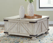 Carynhurst - Cocktail Table with Storage - Whitewash - R&R Furniture Gallery (Fountain Valley, CA)