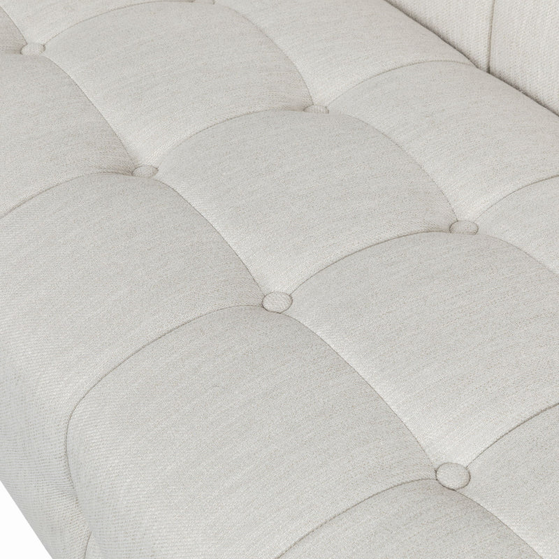 Contemporary Mid-Century Charm 3 Seater Sofa With Button Tufted Waffle Stitching - R&R Furniture Gallery (Fountain Valley, CA)