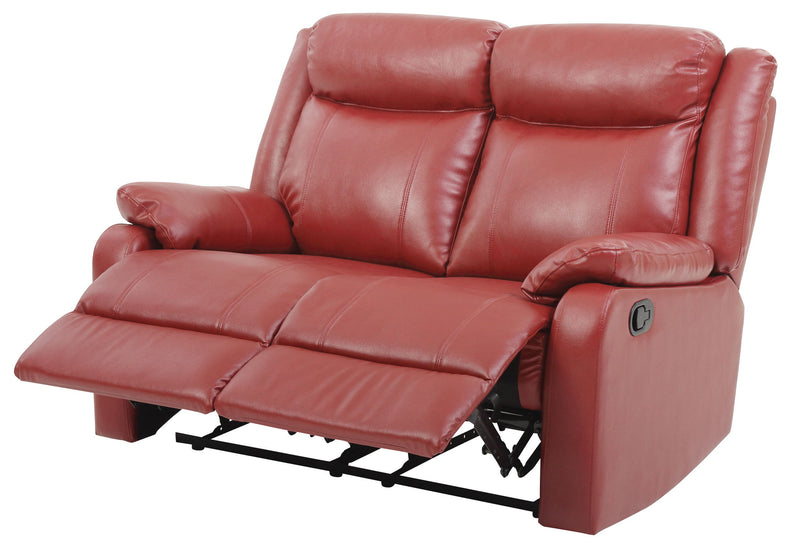 Glory Furniture Ward reclining loveseat for two with plush cushions and modern design, perfect for cozy living room seating.