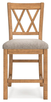 Havonplane - Upholstered Barstool (Set of 2) - Brown - R&R Furniture Gallery (Fountain Valley, CA)