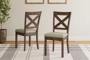 Moriville - Dining UPH Side Chair (Set of 2) - Beige - R&R Furniture Gallery (Fountain Valley, CA)