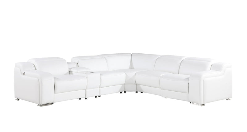 1116 - Power Reclining Italian Leather Sectional - R&R Furniture Gallery (Fountain Valley, CA)