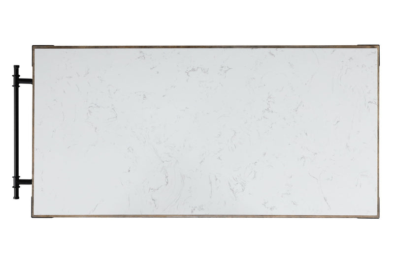 Alforvott - Kitchen Island - Marble Top & Weathered Gray - R&R Furniture Gallery (Fountain Valley, CA)