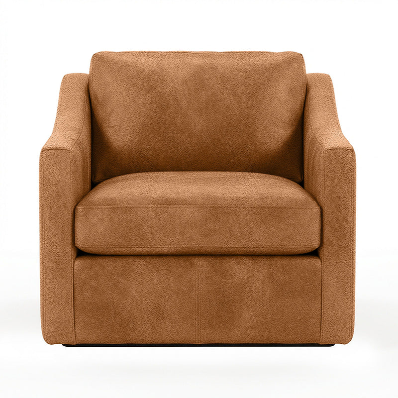 Classic Home Kipton swivel chair with cushioned seat and modern design, shown in a cozy living room setting.