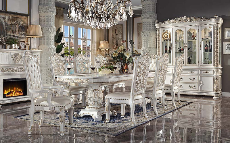 Vendome - 31" Dining Table With Pedestal Base - Antique Pearl - R&R Furniture Gallery (Fountain Valley, CA)