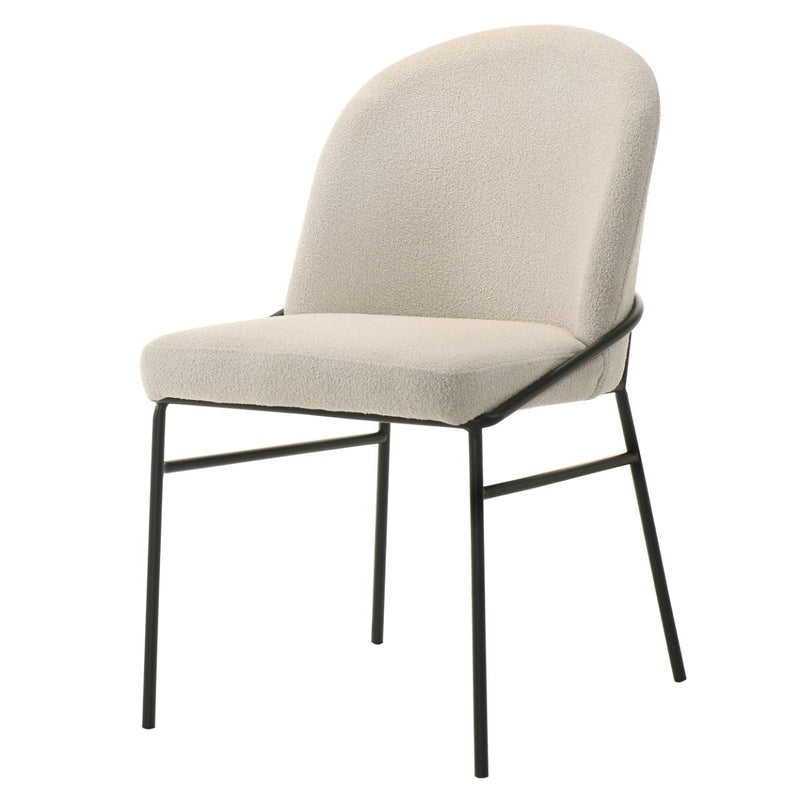 Lark - Side Chair (Set of 2) - White / Black - R&R Furniture Gallery (Fountain Valley, CA)