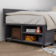 L Shaped Upholstered Platform Bed With Storage And Drawers - R&R Furniture Gallery (Fountain Valley, CA)