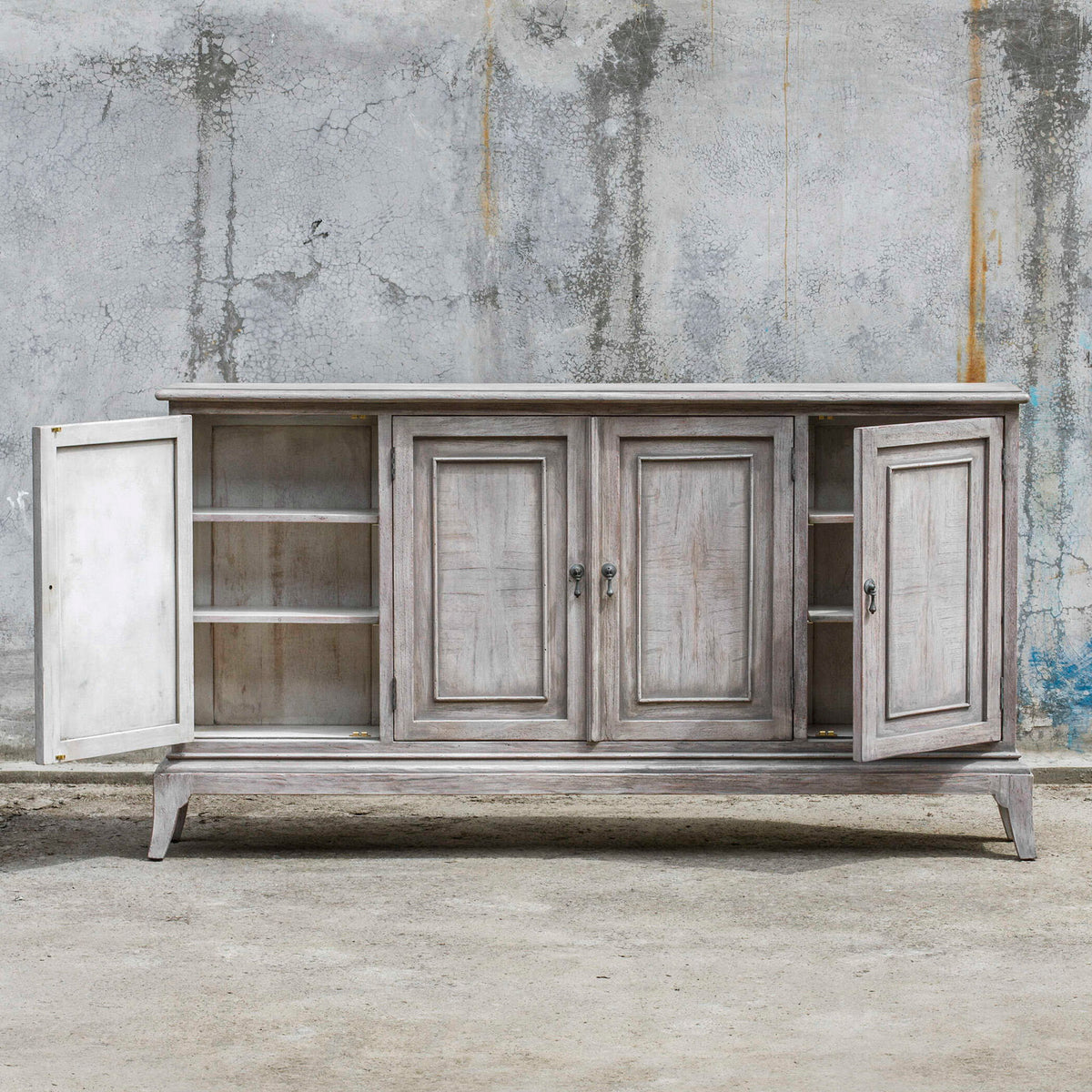 Nyle - 4 Door Cabinet - Gray