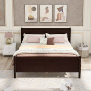 Platform Bed Frame Mattress Foundation Sleigh Bed With Headboard / Footboard / Wood Slat Suppor - R&R Furniture Gallery (Fountain Valley, CA)