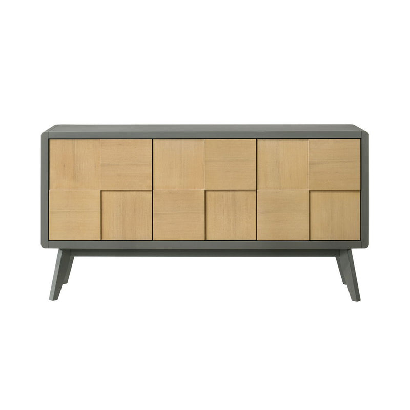 Blayde - Server - Light Gray & Natural - R&R Furniture Gallery (Fountain Valley, CA)