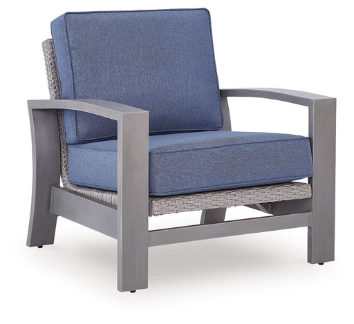Half Moon Beach - Spring Lounge Chair - Blue / Gray - R&R Furniture Gallery (Fountain Valley, CA)