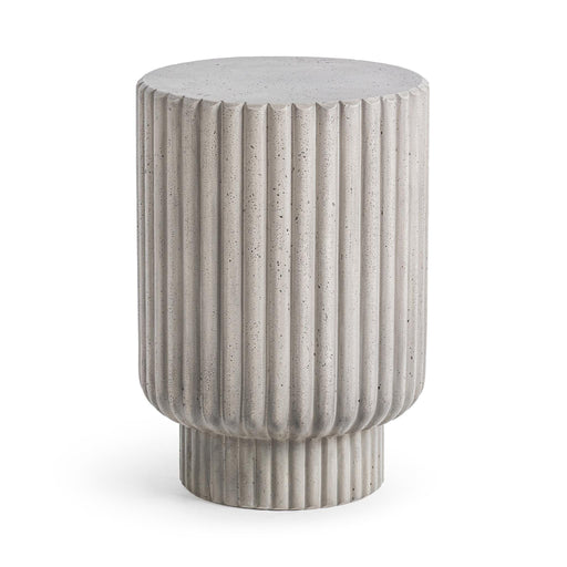 Givens - Outdoor Accent Table - Light Gray - R&R Furniture Gallery (Fountain Valley, CA)