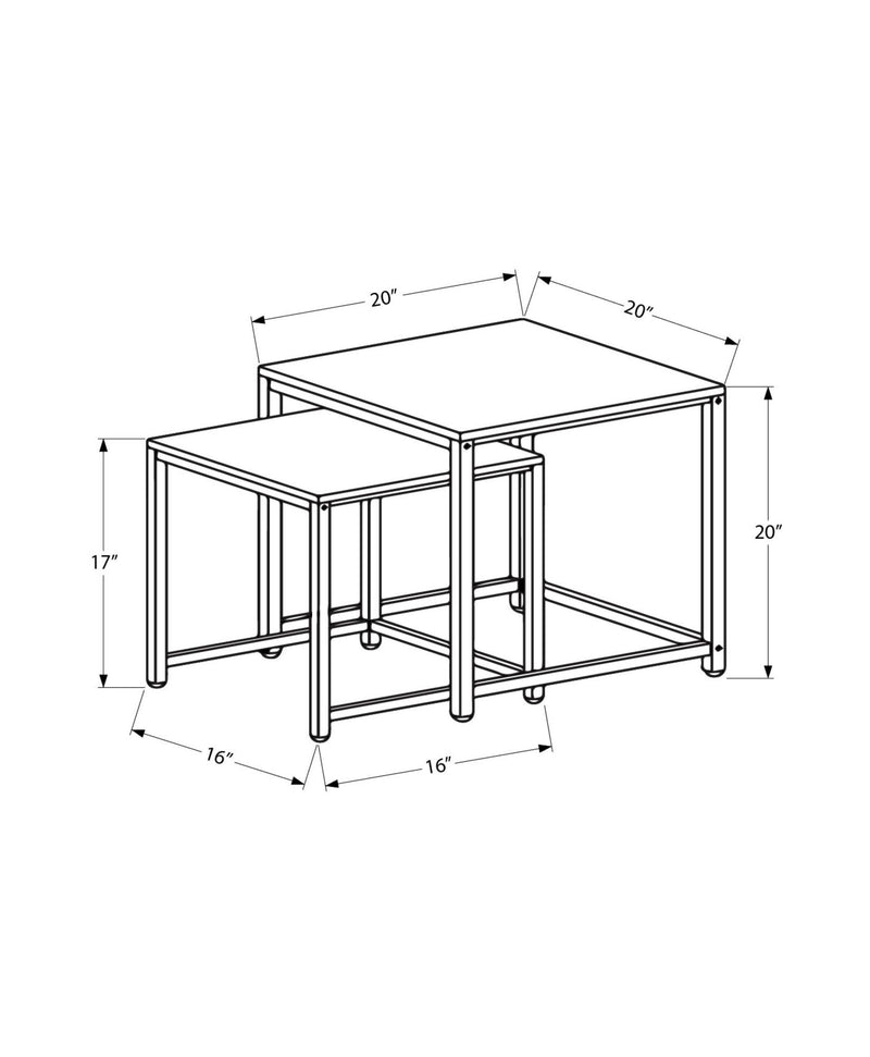 Nesting Table, Space-Saving Design Transitional (Set of 2) - R&R Furniture Gallery (Fountain Valley, CA)