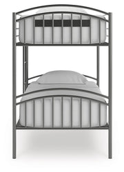 Lanceburg - Twin/Twin Bunk Bed With Ladder - Gray - R&R Furniture Gallery (Fountain Valley, CA)