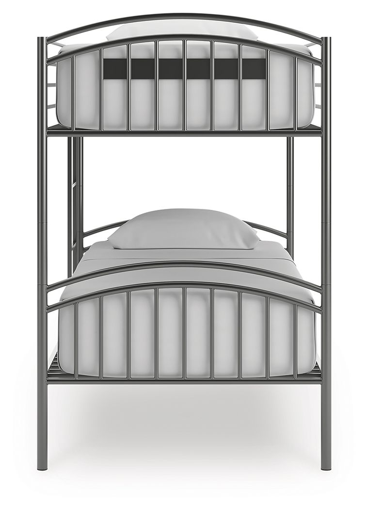 Lanceburg - Twin/Twin Bunk Bed With Ladder - Gray - R&R Furniture Gallery (Fountain Valley, CA)